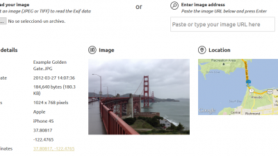 Servicios para detectar las coordenadas geográficas de las imágenes