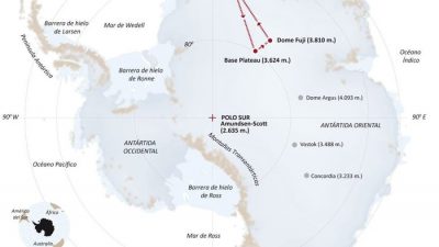 Antártida inexplorada determina las posiciones más australes con Galileo