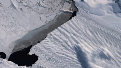 Satélites revelan importantes grietas en una de las arterias de hielo de la Antártida
