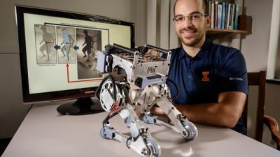 Los reflejos humanos mantienen derecho a un robot bípedo