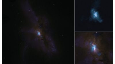 Observan la turbulenta vida de dos agujeros negros supermasivos en colisión de galaxias