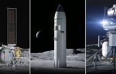 Los futuros astronautas que pisen la Luna saldrán de una de estas tres naves