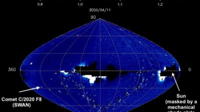 El cometa SWAN, descubierto gracias al observatorio solar SOHO