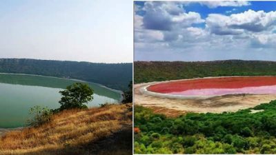 Un lago creado por un meteorito en la India asombra a los científicos al volverse rosado