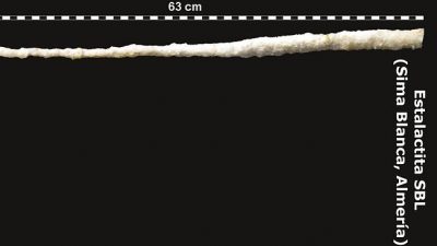 Una ‘cápsula del tiempo’ en una estalactita de Almería