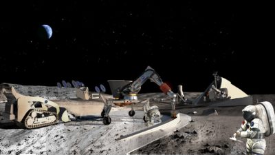 Primer paso para una aldea fabricada con polvo lunar