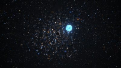 Descubierto un agujero negro oculto en un cúmulo estelar fuera de nuestra galaxia