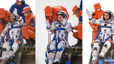 Astronautas chinos regresan tras cumplir misión de seis meses en estación espacial