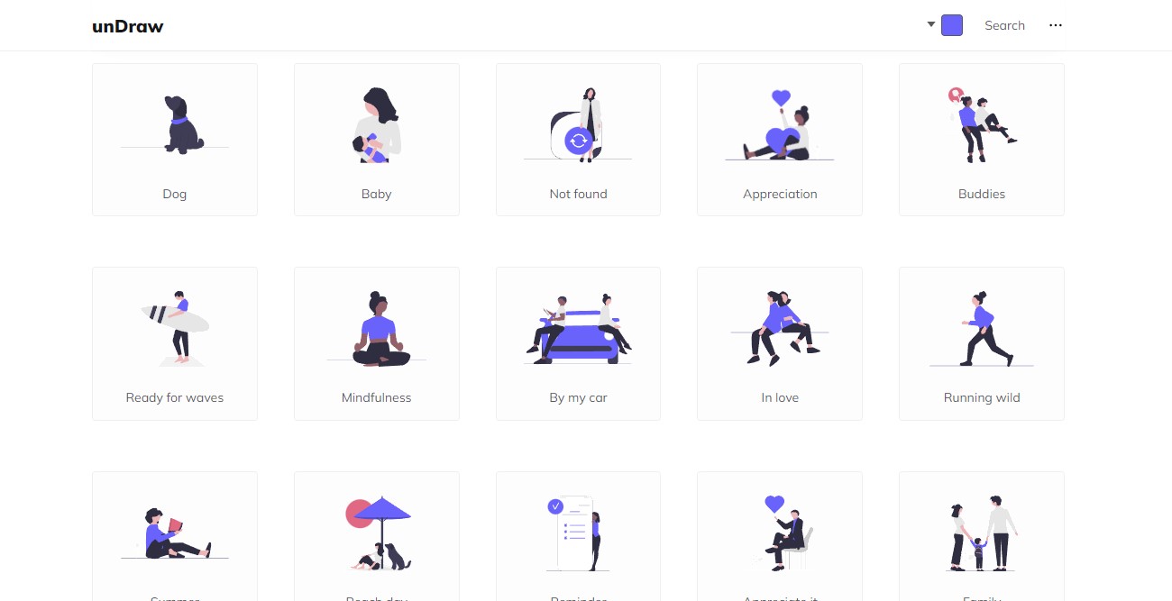 UnDraw: Ilustraciones vectoriales gratuitas y libres