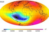 La anomalía magnética del Atlántico Sur sigue creciendo