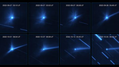 Primeros resultados de telescopios de ESO sobre las secuelas del impacto de DART en un asteroide